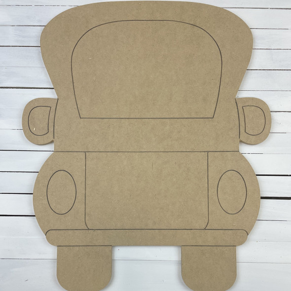 Seasonal Truck Set Wood Cutout, Unfinished Shape, Paint by Line