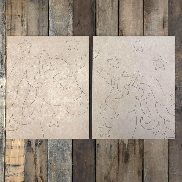 Mommy and Daughter Unicorn, Painting for Two Paint by Line