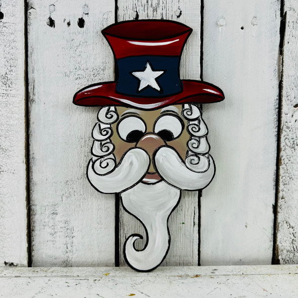 Uncle Sam With Hat Patriotic Unfinished Paint By Line Craft Shape