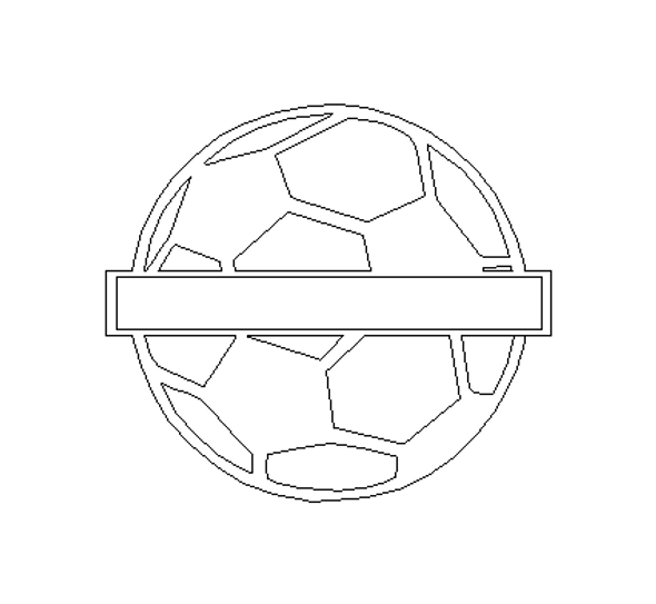 Custom Soccer Ball Name Frame Sign, Unfinished Craft