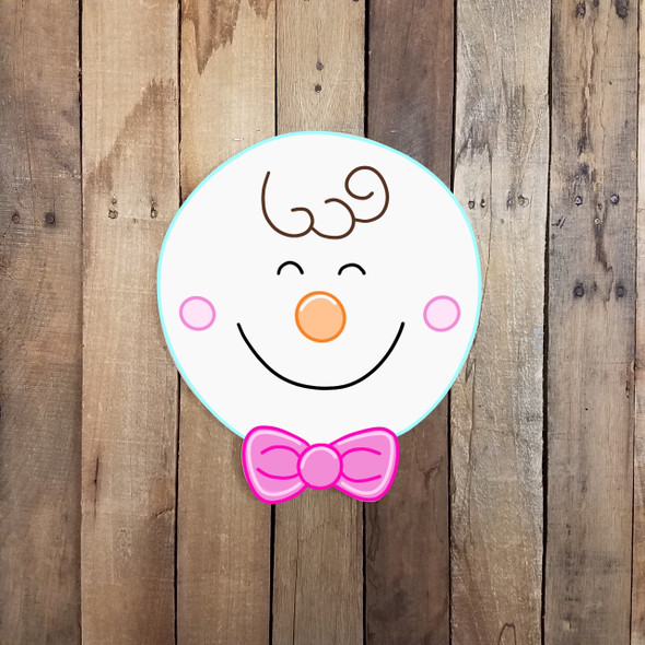 Gingerbread Man Face, Unfinished Wooden Craft, Paint by Line