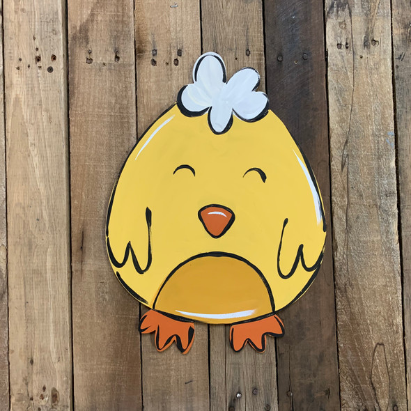 Easter Baby Chick Cutout, Unfinished Decor DIY Paint by Line