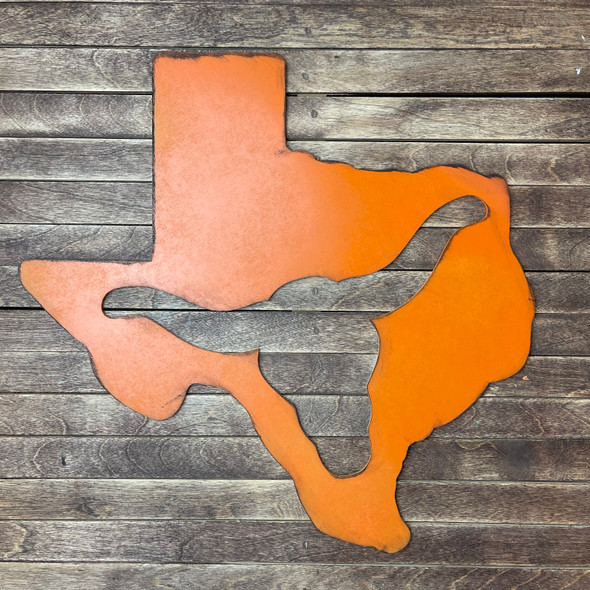 Longhorn In Texas State Shape, Wood Craft Design Paintable MDF