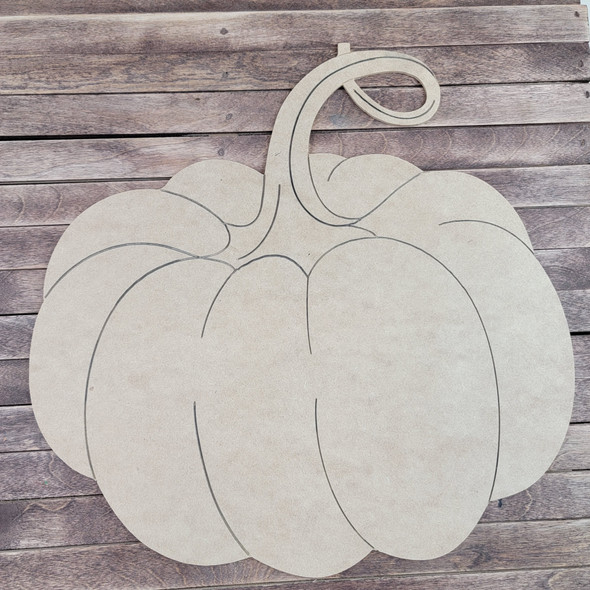 Jarrahdale Pumpkin Shape, Paint by Line, Wood Craft Cutout