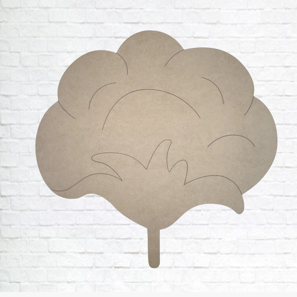 Cotton Pickin', Unfinished Wood Cutout, Paint by Line