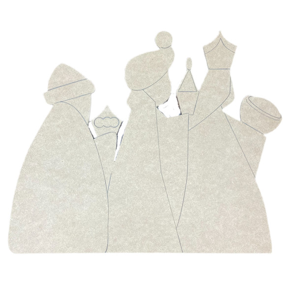 3 Wise Men , Paint by Line, Christmas Craft Shape