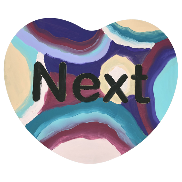 "Next" Conversation Heart, Unfinished Craft, DIY Art