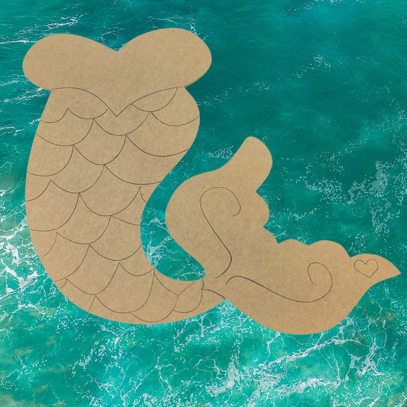 Fun Mermaid Tail, Kids Craft Shape, Unfinished Craft Shape