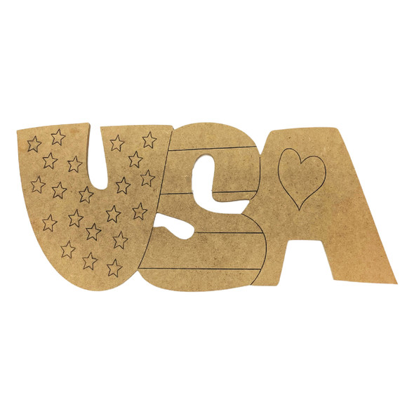 USA, Kids Craft Shape, Unfinished Craft Shape