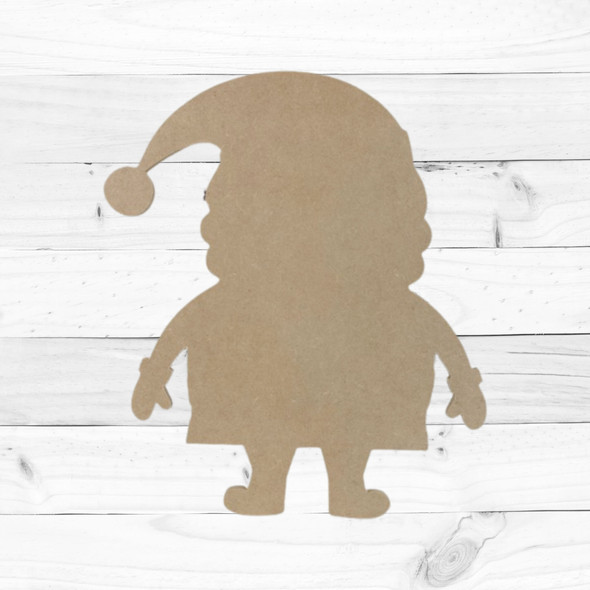 Santa with beard,  Unfinished Cutout, Wooden Shape, Paintable Wooden MDF