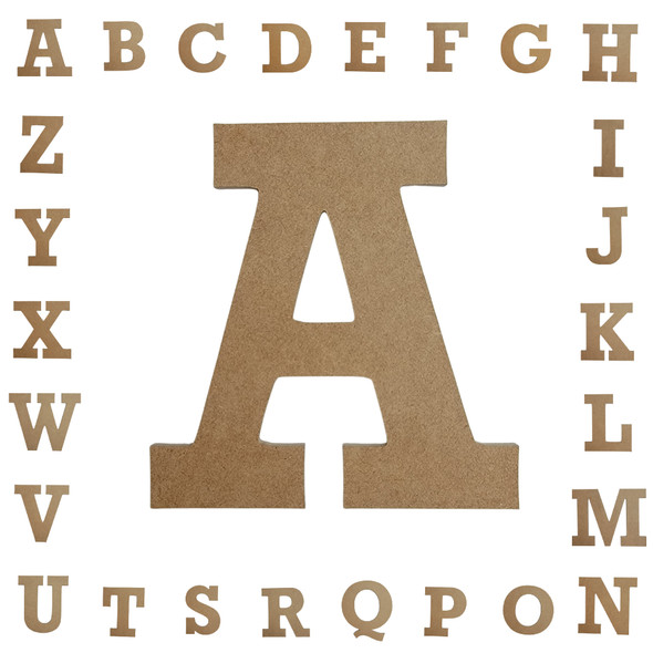 Alphabet Letter, Gift Charm - Single, 12 Pack or 25 Pack, Gift Charm, Choose Your Tag, 4" x 1/8" MDF, Christmas Unfinished Shapes