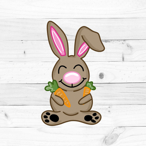 Bunny with floppy ear,  Unfinished Cutout, Wooden Shape, Paintable Wooden MDF