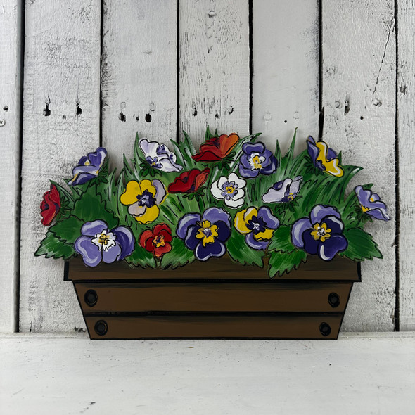 Flower Box, Paint By Line MDF Wooden Craft, Unfinished Craft, DIY Craft Art, 