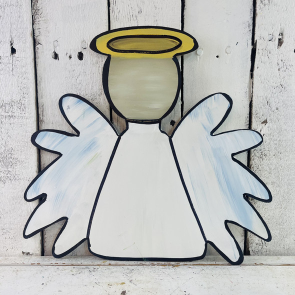 Angel, Bible Shape Wooden Shape, Paint by Line