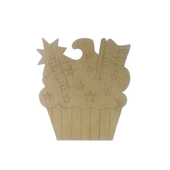 Unfinished Patriotic Cupcake