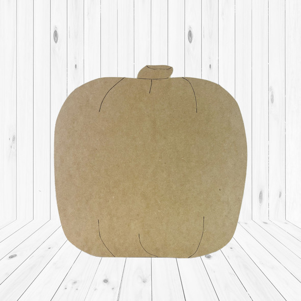 Porcelain Doll Pumpkin, Fall Shape Unfinished Wood Cutout, Paint by Line