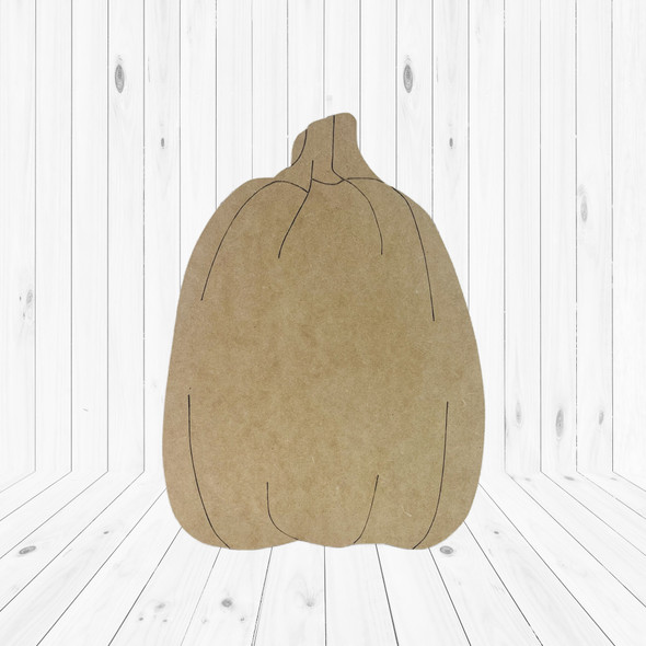 Howden Biggie Pumpkin, Fall Shape Unfinished Wood Cutout, Paint by Line