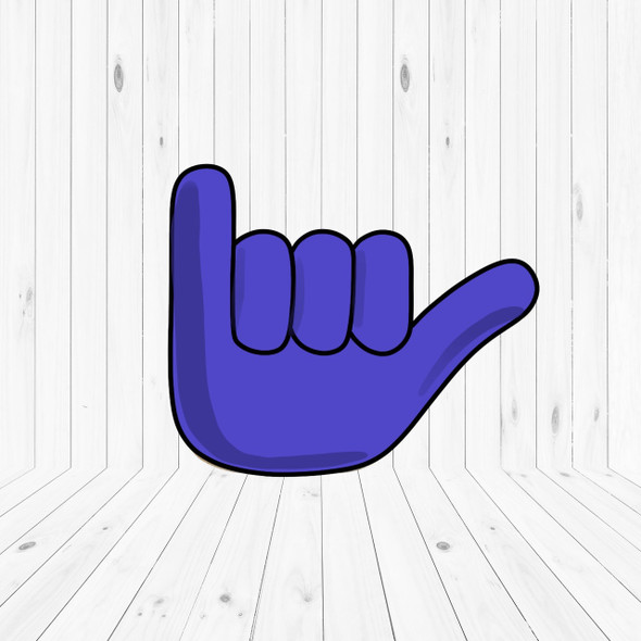 Shaka Sign, Kids Shape Unfinished Wood Cutout, Paint by Line