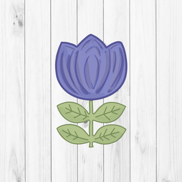 Tulip Shape, Indian Blockprint, Spring Cutouts, Kids Shape Unfinished Wood Cutout