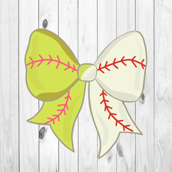 Bow with laces and stripe, Kids Shape Unfinished Wood Cutout