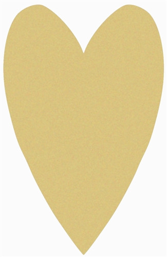 Long Heart Unfinished Cutout, Wooden Shape, Paintable Wooden MDF