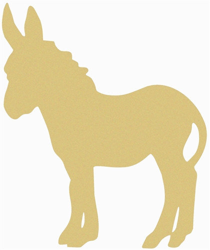 Donkey Unfinished Cutout, Wooden Shape, Paintable Wooden MDF