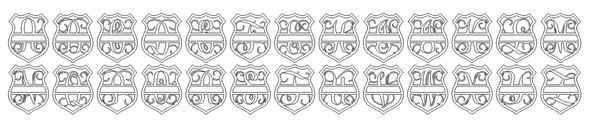 Police Badge 2 Frame Family Name, Unfinished Framed Monogram