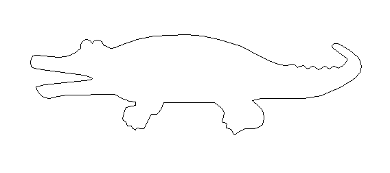 Alligator Unfinished Cutout, Wooden Shape, Paintable Wooden MDF