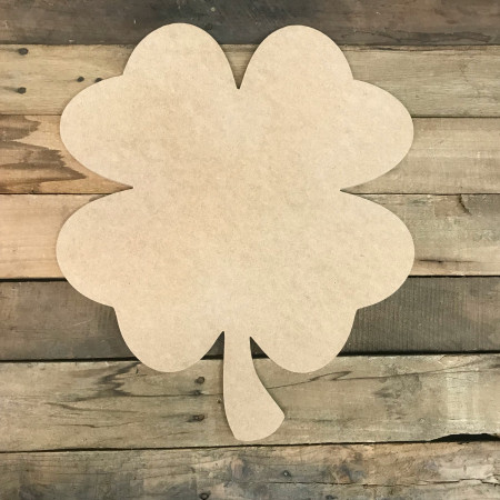 4 Leaf Clover, Unfinished Wood Craft Shape