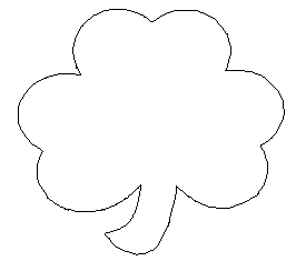 Shamrock Unfinished Cutout, Wooden Shape, Paintable Wooden MDF