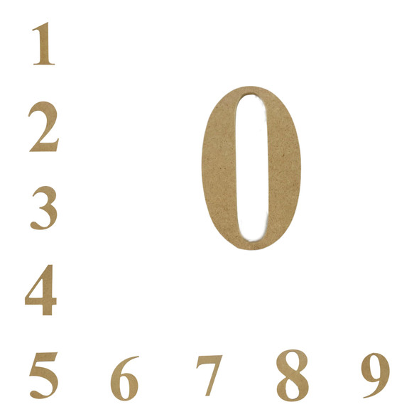 Times Numbers, Unfinished Wooden Numbers