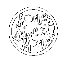 Home Sweet Home with Paws, Kids Shape Unfinished Wood Cutout, Paint By Line