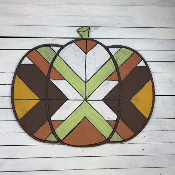 Pine Boho Pumpkin 2, Paint by Line, Thanksgiving Shape, Unfinished Craft Shape