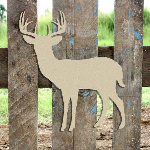 10 Point Buck Unfinished Cutout Paintable MDF DIY Craft