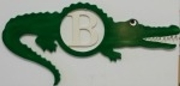 Alligator Frame Letter Insert Wooden Monogram Unfinished  DIY Craft