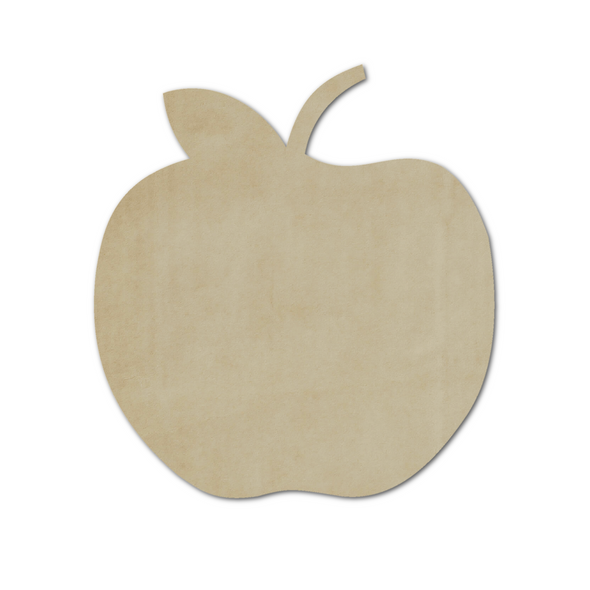 Apple Unfinished Cutout, Wooden Back to School Shape, Paintable Wooden MDF DIY Craft