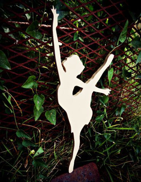 Ballerina 2 Unfinished Cutout, Wooden Shape, Paintable MDF DIY Craft