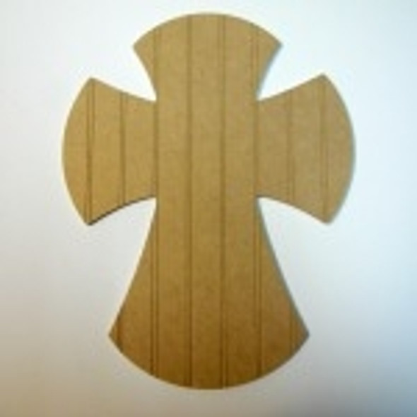 Unfinished Wooden Cross 24 Beadboard  Paint-able Wall Hanging