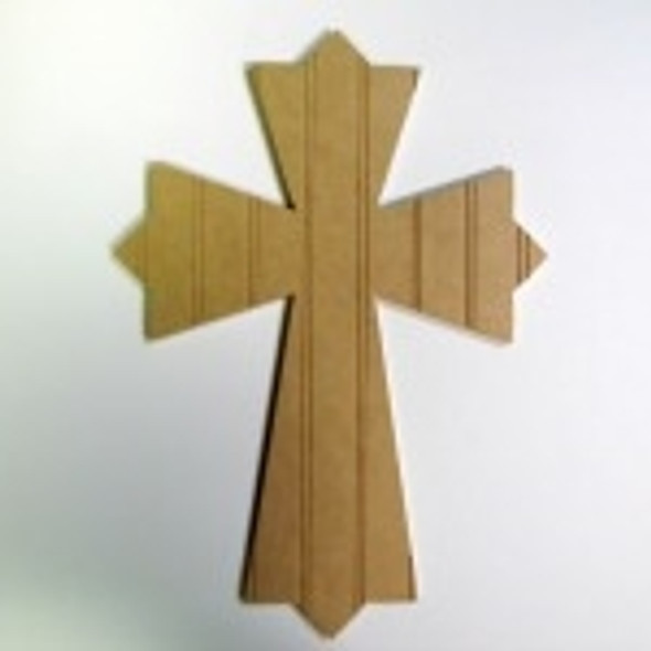 Unfinished Wooden Cross 47 Beadboard  Paint-able Wall Hanging