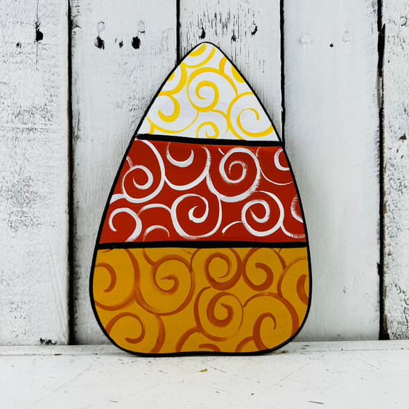 Candy Corn Unfinished Cutout, Wooden Shape, Paint-able Wooden MDF DIY