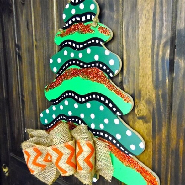 Wooden Christmas Tree Unfinished Cutout Paintable