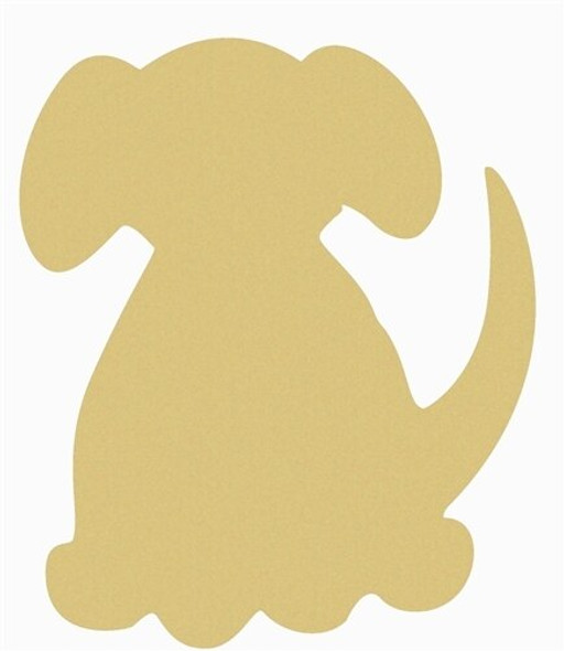 Dog Unfinished Cutout Paintable Wooden MDF DIY Craft