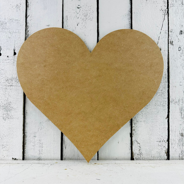 Heart Unfinished Cutout, Wooden Shape, Paintable Wooden MDF