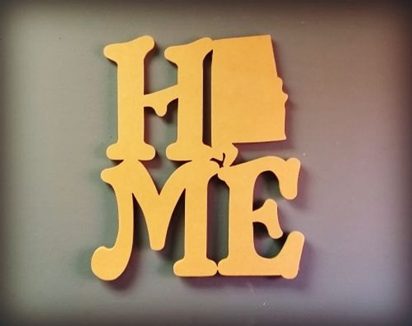 Home State Wall Art Wooden DIY Craft MDF