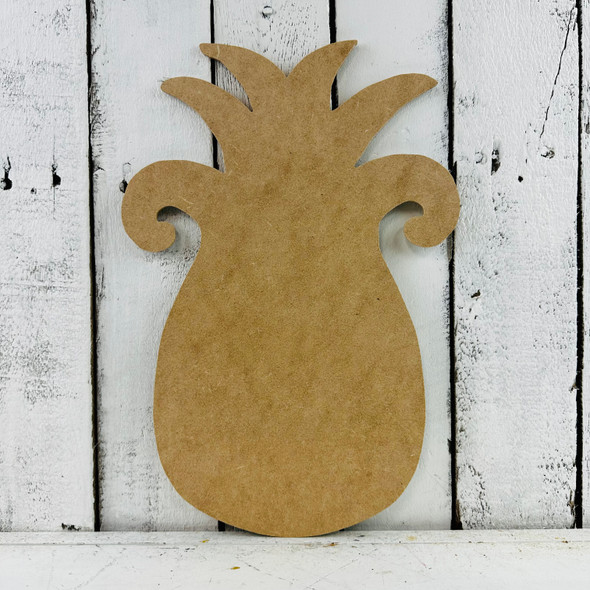 Pineapple Unfinished Cutout, Wooden Shape, Paint-able Wooden MDF