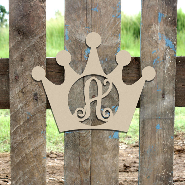 Crown Wall Decor Princess Crown Frame Letter Monogram Unfinished