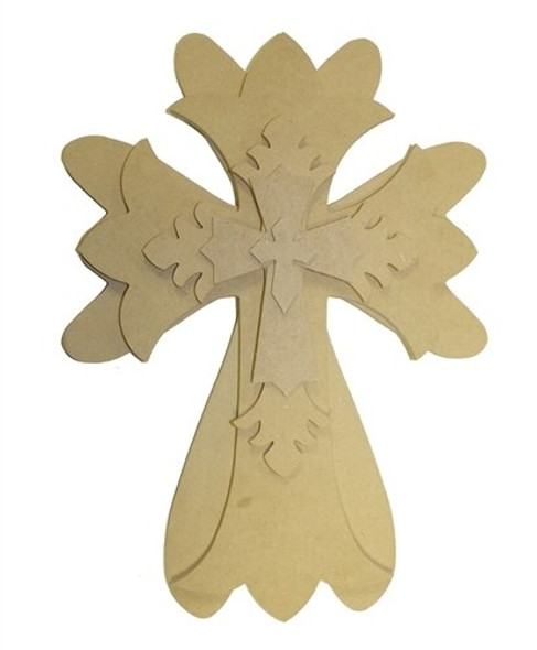 4 Pack Wooden Cross Unfinished Wood Crosses Tabletop Cross for Crafts 4.5x8.5 Inches