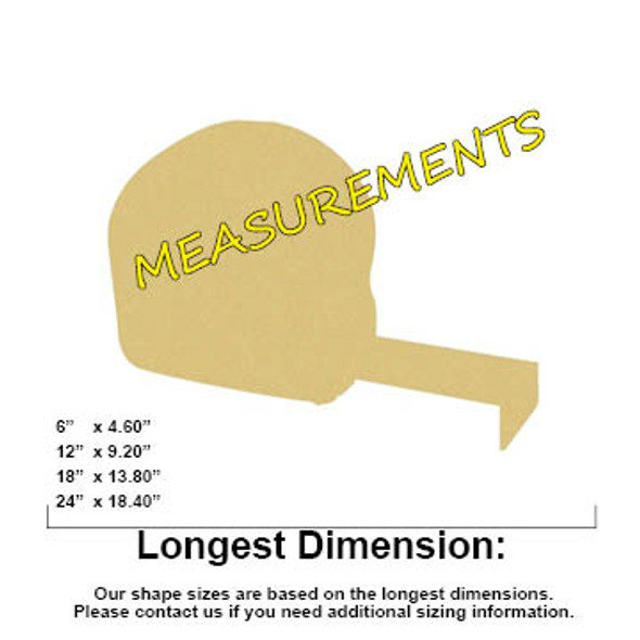 Tape Measure Unfinished Cutout, Wooden Shape, MDF DIY Craft