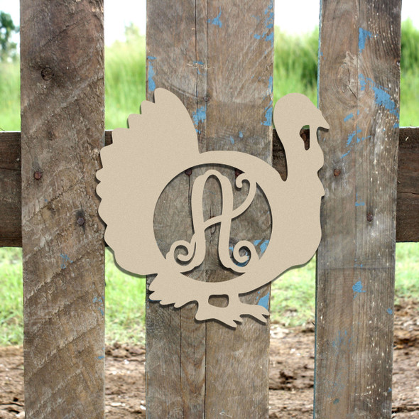 Monogram Letter, Turkey Frame Wooden - Unfinished  DIY Craft