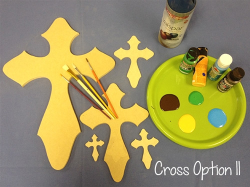 Cross 11 Unfinished Wooden Paint-able Wall Hanging Stackable